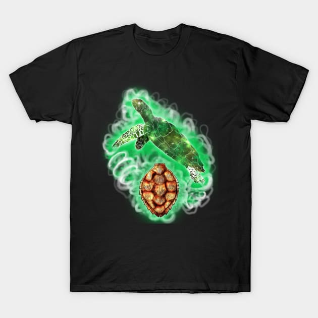 Spiritual Release-Turtle T-Shirt by Dracophile